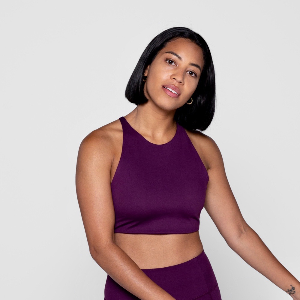 Girlfriend Collective Plum Topanga Sports Bra